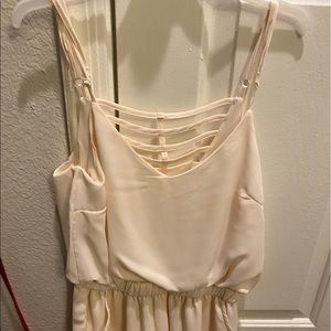 cream strappy romper!
